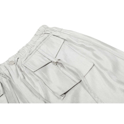 Satin Cargo Wide - Leg Pants - Thrashink