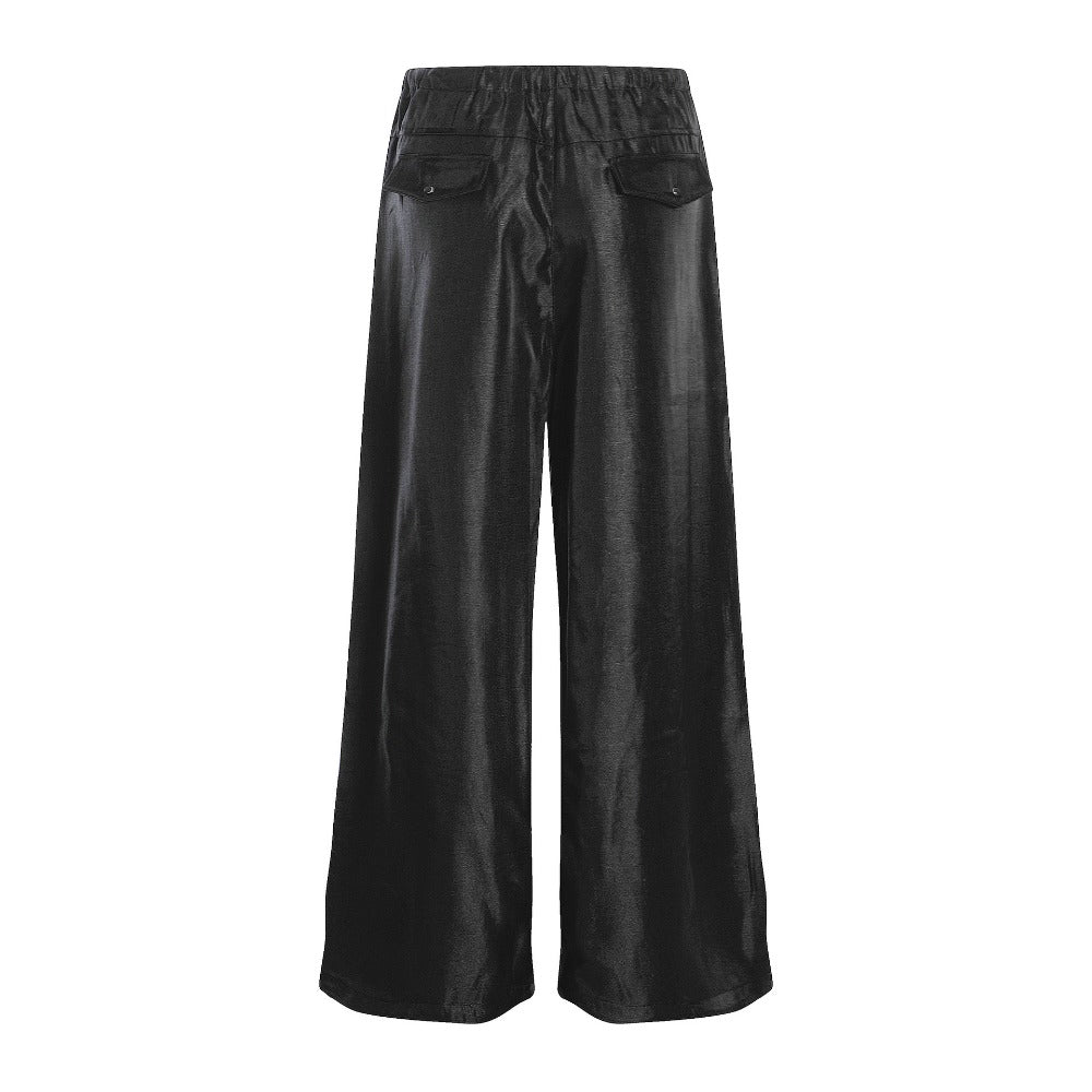 Satin Cargo Wide - Leg Pants - Thrashink