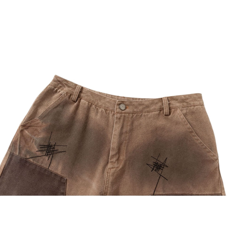 Scratched Patchwork Cargo Pants - Thrashink