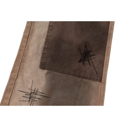 Scratched Patchwork Cargo Pants - Thrashink