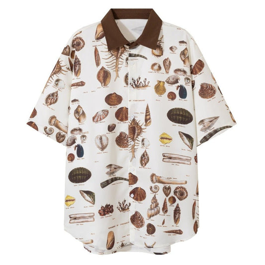 Seashell Atlas Print Shirt - Thrashink