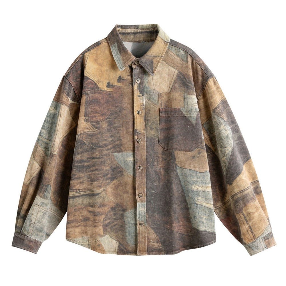 Sepia Patch Shirt - Thrashink