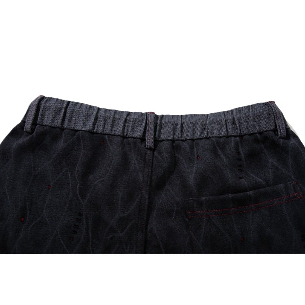 Shadow Textured Wide - Leg Pants - Thrashink