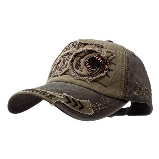Shark Frayed Patch Cap - Thrashink