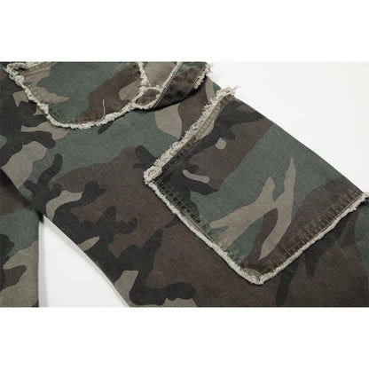 Side Adjustable Belts Camo Cargo Pants - Thrashink