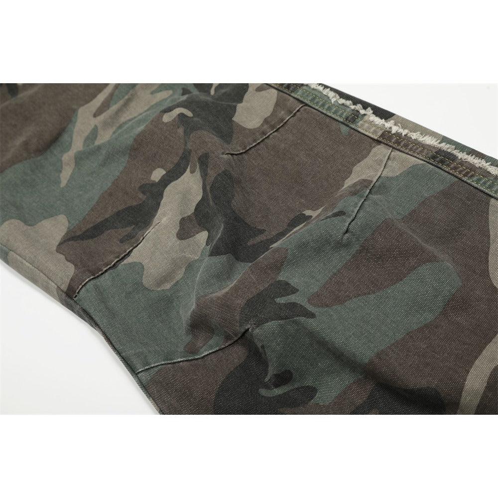 Side Adjustable Belts Camo Cargo Pants - Thrashink