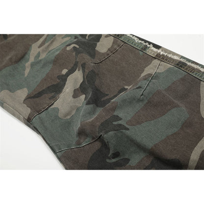Side Adjustable Belts Camo Cargo Pants - Thrashink