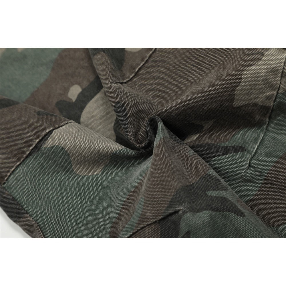 Side Adjustable Belts Camo Cargo Pants - Thrashink