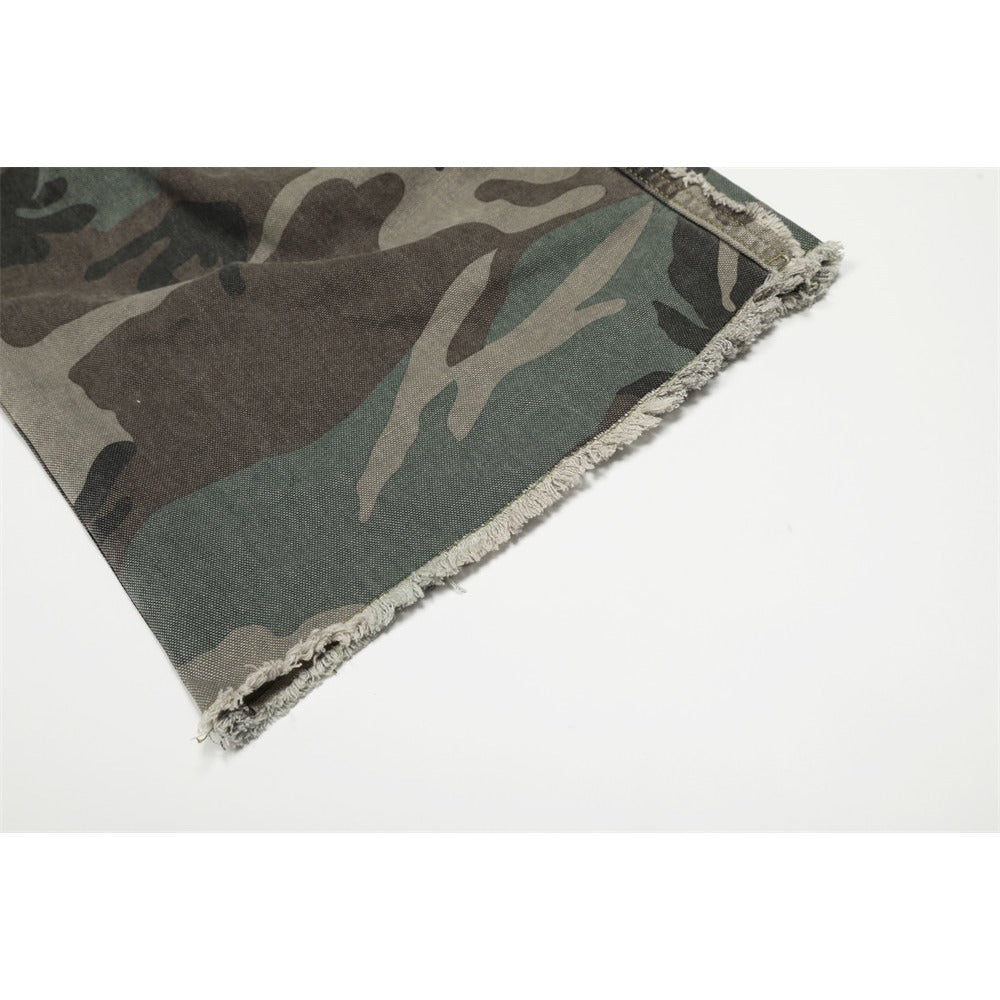 Side Adjustable Belts Camo Cargo Pants - Thrashink