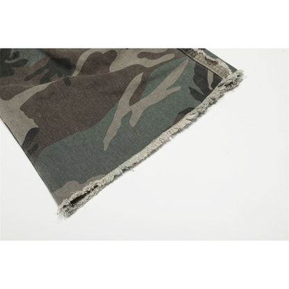 Side Adjustable Belts Camo Cargo Pants - Thrashink