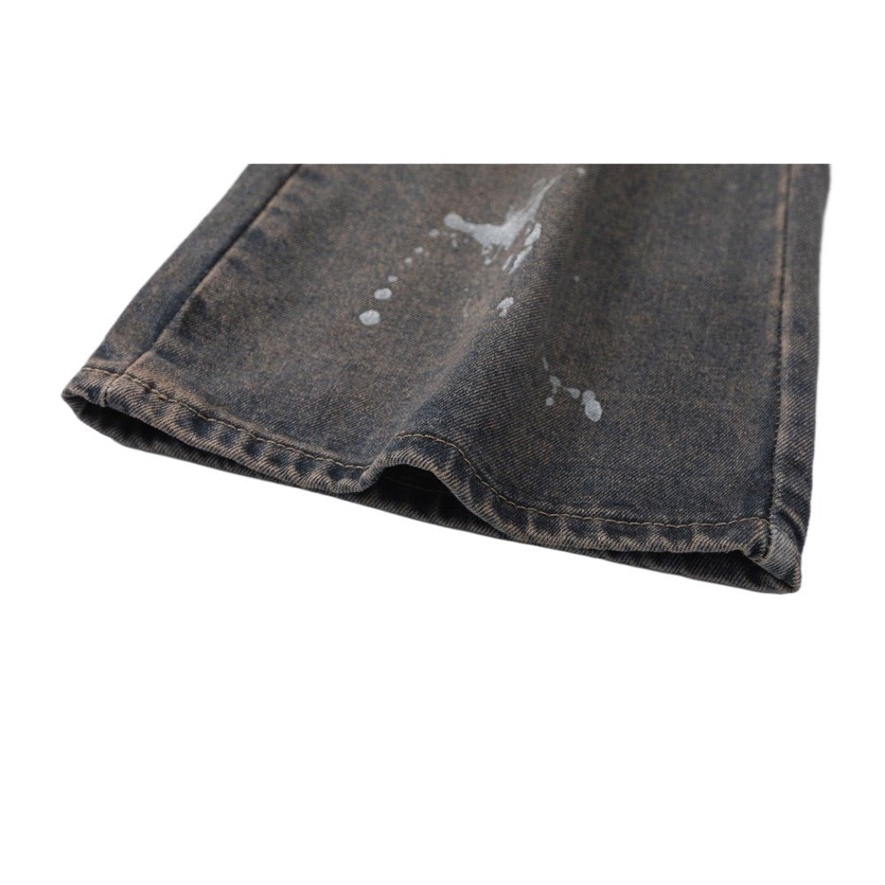 Silver Splatter Cargo Jeans - Thrashink