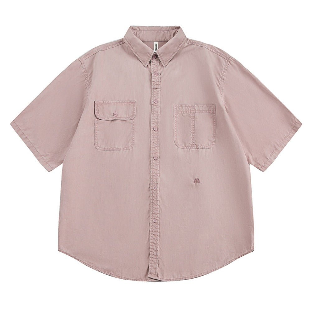 Simple Base Washed Shirt - Thrashink