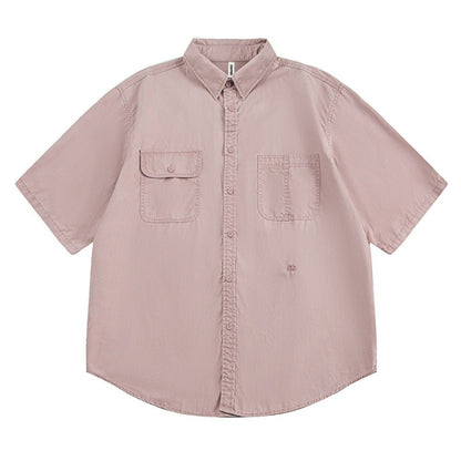 Simple Base Washed Shirt - Thrashink