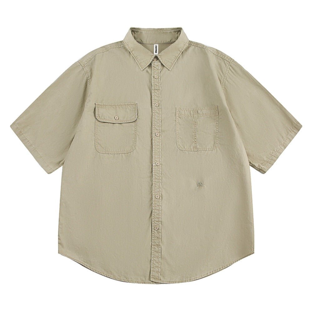 Simple Base Washed Shirt - Thrashink