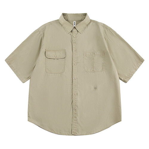 Simple Base Washed Shirt - Thrashink