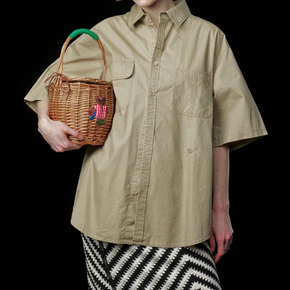 Simple Base Washed Shirt - Thrashink