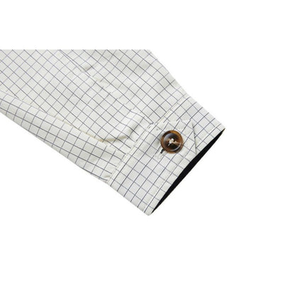 Simple Contrast Collar Plaid Jacket - Thrashink