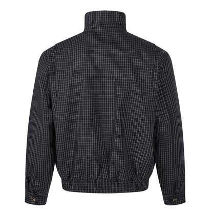 Simple Contrast Collar Plaid Jacket - Thrashink