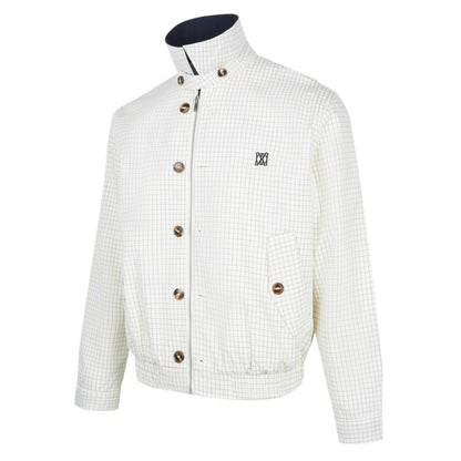 Simple Contrast Collar Plaid Jacket - Thrashink