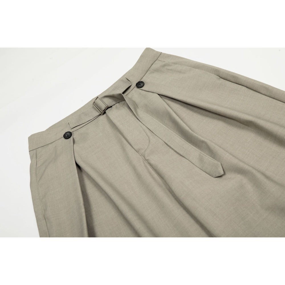 Simple Pleated Casual Suit Pants - Thrashink