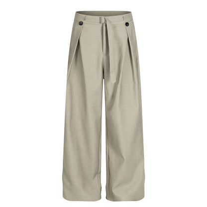 Simple Pleated Casual Suit Pants - Thrashink