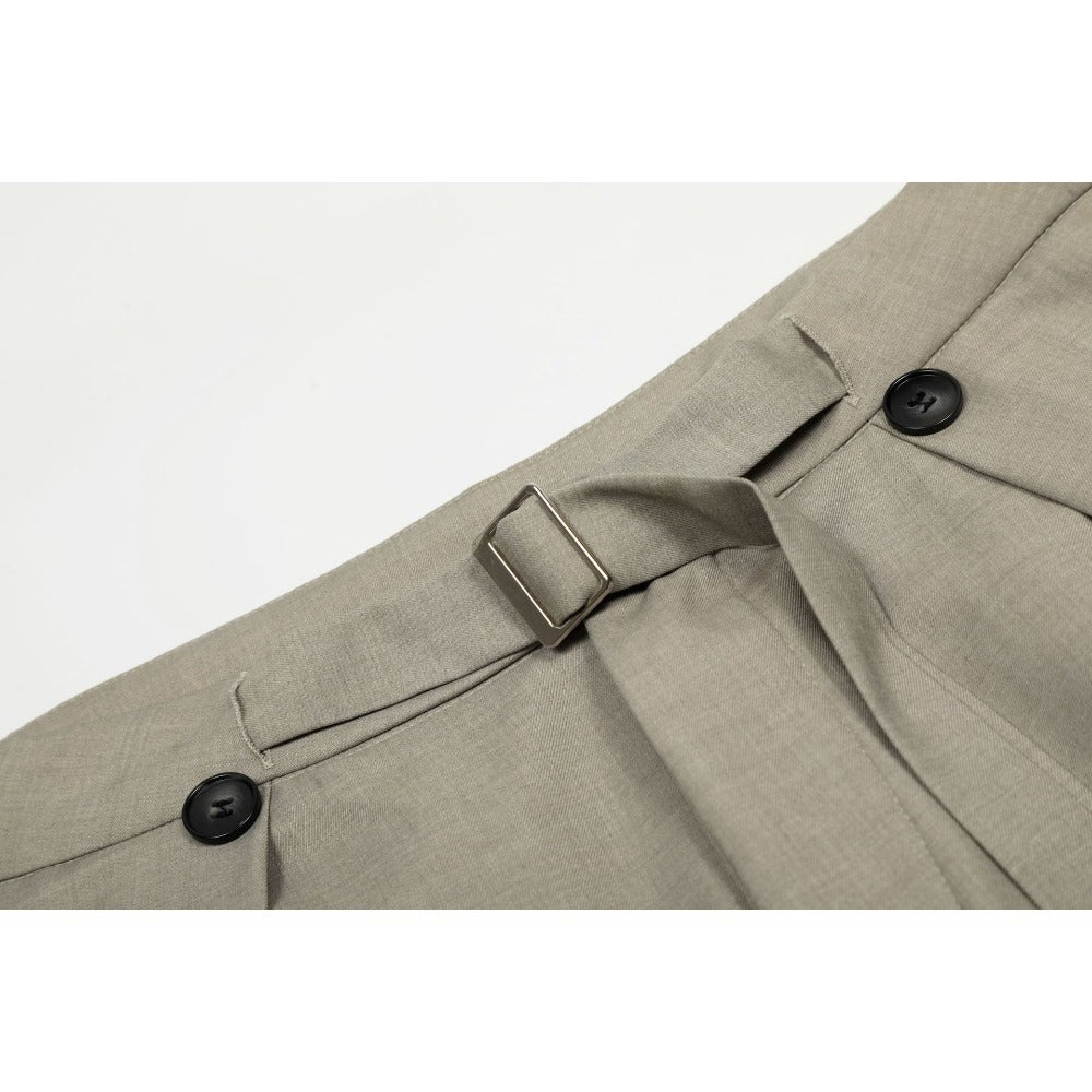 Simple Pleated Casual Suit Pants - Thrashink