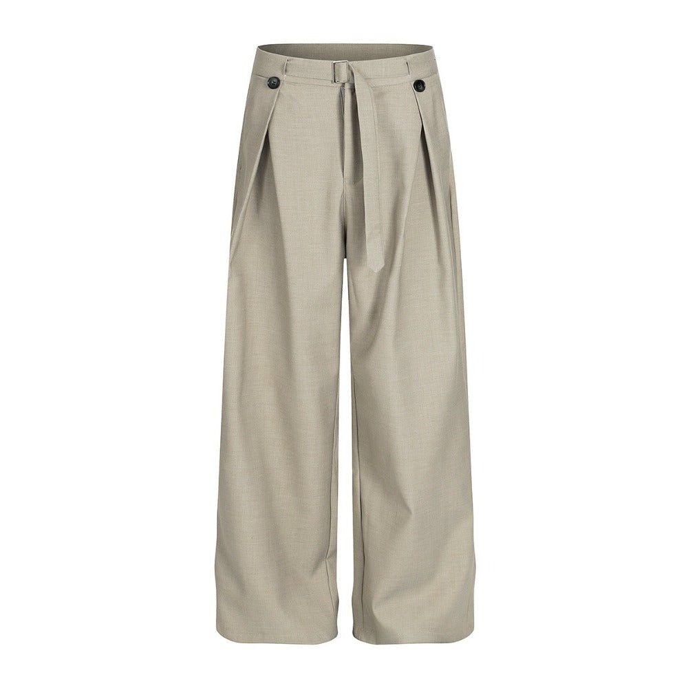 Simple Pleated Casual Suit Pants - Thrashink