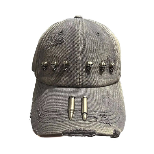Skull and Bullet Baseball Cap - Thrashink