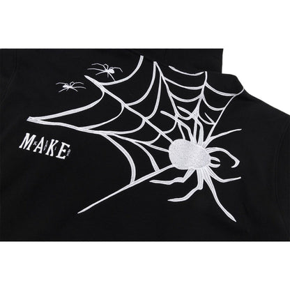Spider Web Art Print Hoodie - Thrashink