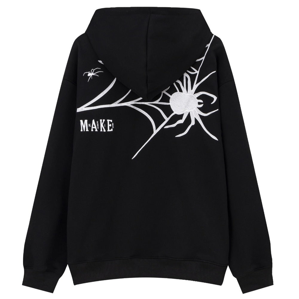 Spider Web Art Print Hoodie - Thrashink