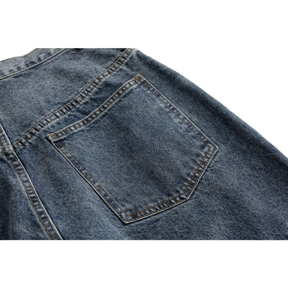 Split Raw Edge Frayed Jeans - Thrashink