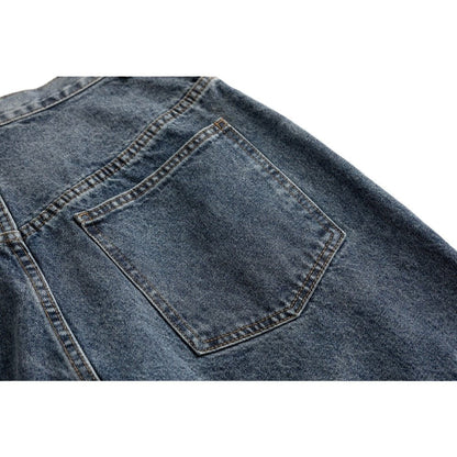 Split Raw Edge Frayed Jeans - Thrashink