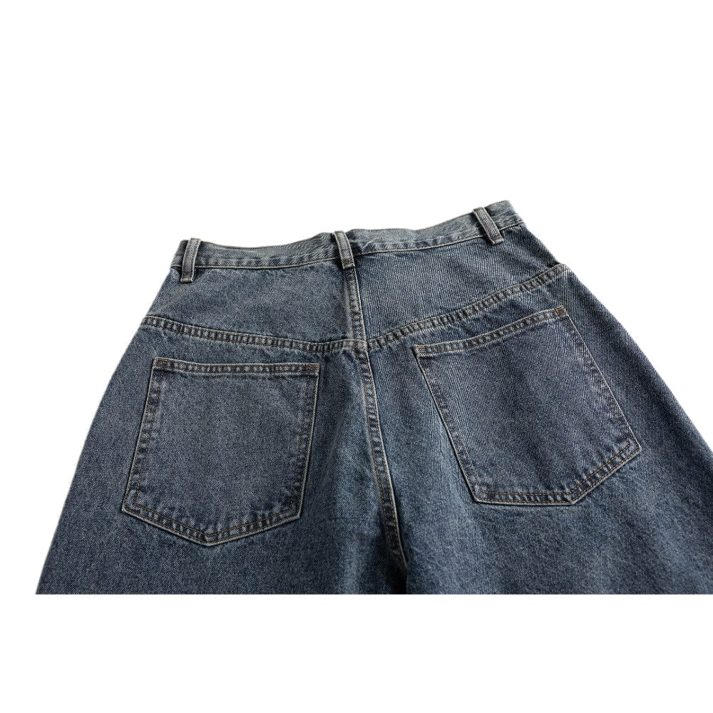 Split Raw Edge Frayed Jeans - Thrashink