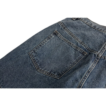 Split Raw Edge Frayed Jeans - Thrashink