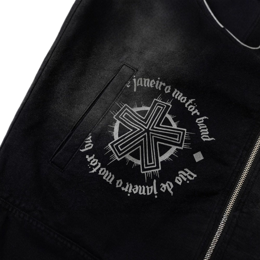 Spray Dyed Ombre Jewel Print Jacket - Thrashink