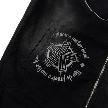 Spray Dyed Ombre Jewel Print Jacket - Thrashink