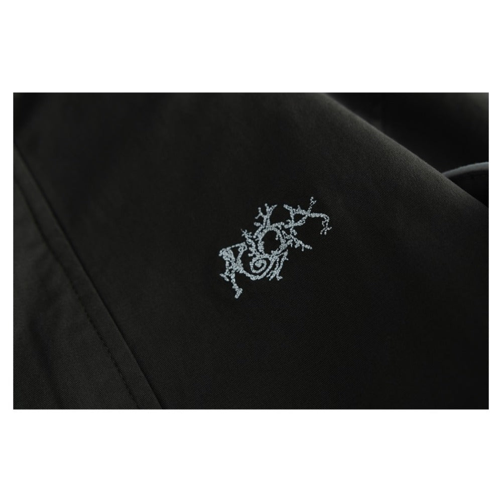 Stand - up Collar Rivet - decorated Workwear Jacket - Thrashink