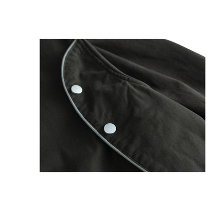 Stand - up Collar Rivet - decorated Workwear Jacket - Thrashink