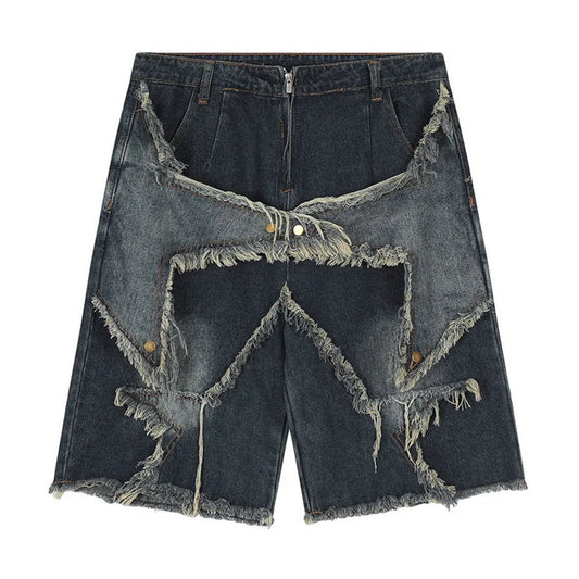 Star Denim Shorts - Thrashink