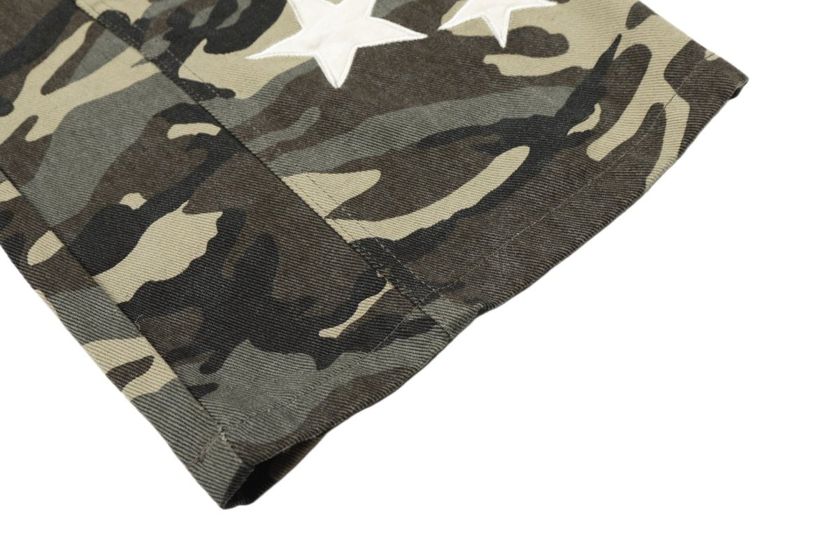 Star - Patch Camo Wide - Leg Cargo Pants - Thrashink