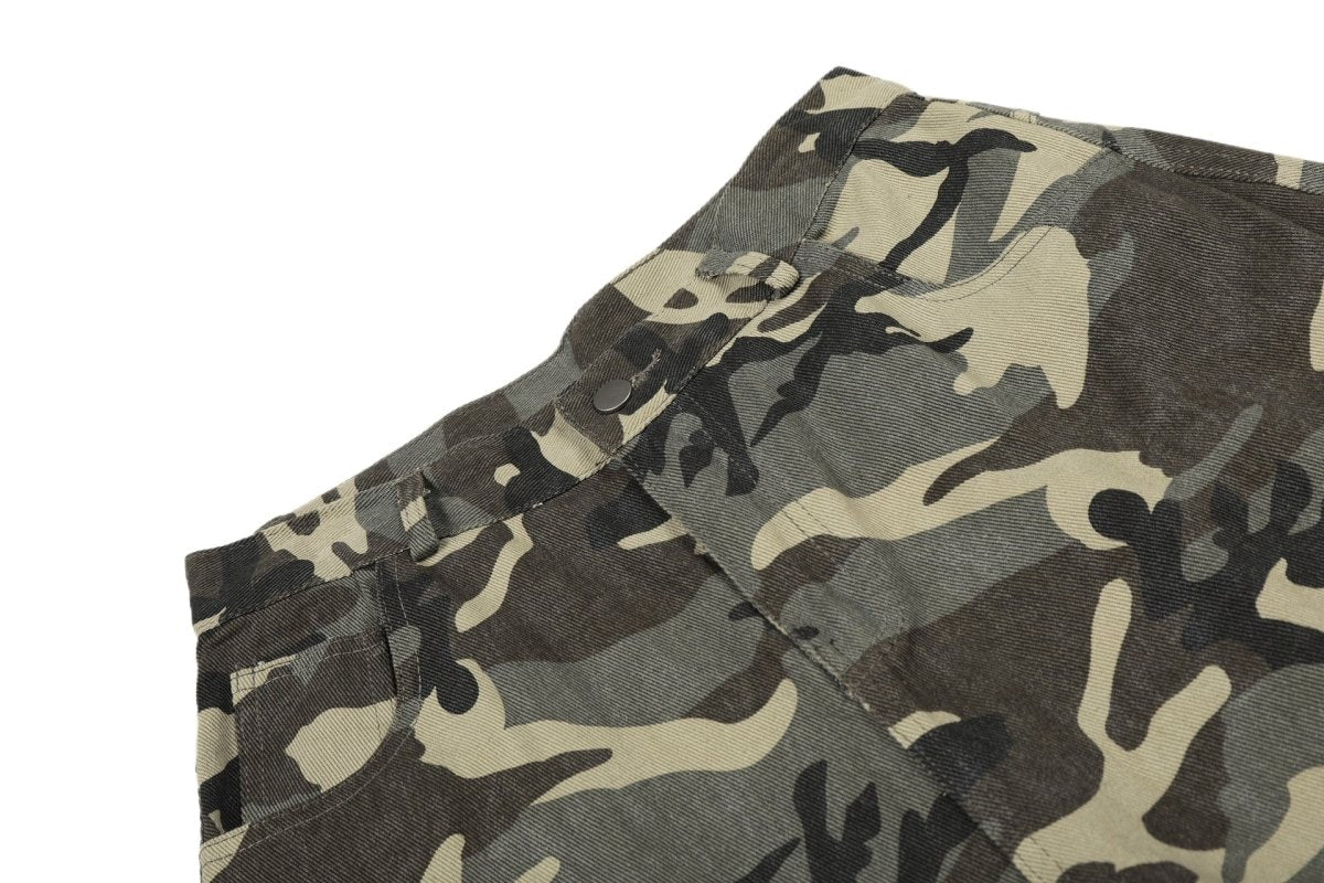 Star - Patch Camo Wide - Leg Cargo Pants - Thrashink
