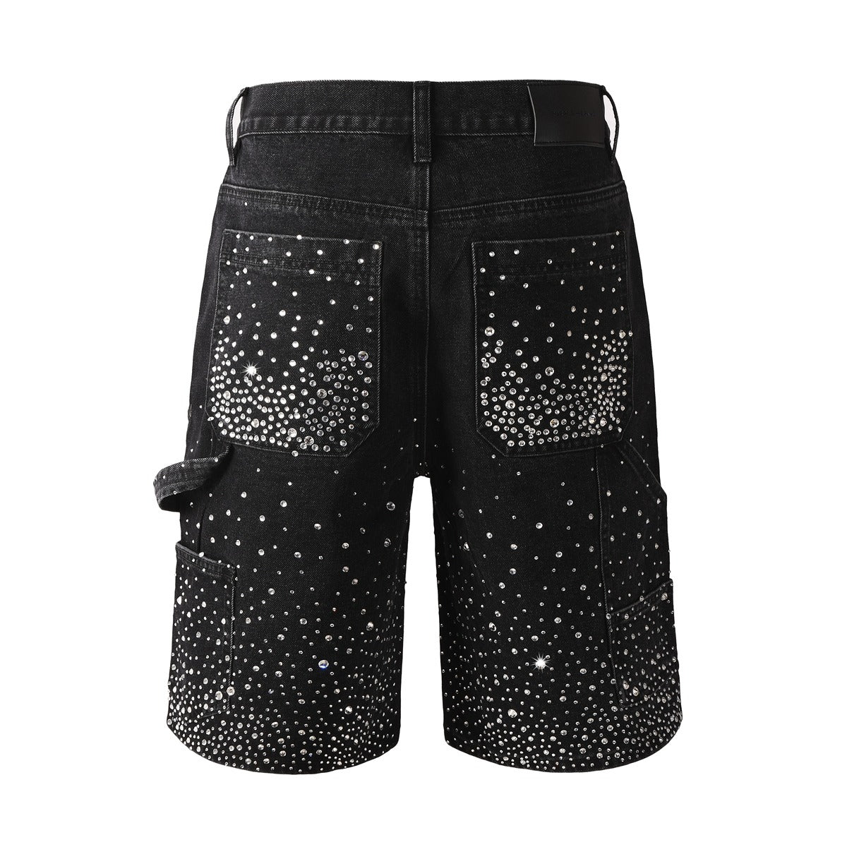 Starry Ray Rhinestone Denim Shorts - Thrashink