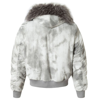 Street Hooded Fur Collar Bomber Cotton Jacket - Thrashink