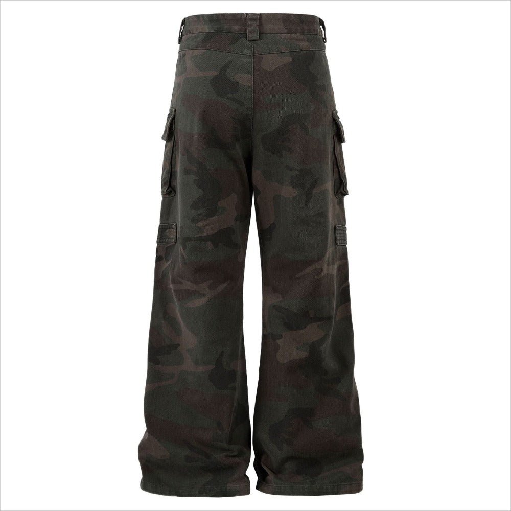 Street Multi - pocket Camouflage Cargo Pants - Thrashink