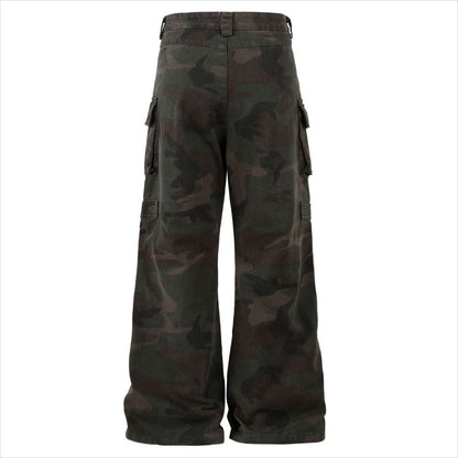 Street Multi - pocket Camouflage Cargo Pants - Thrashink