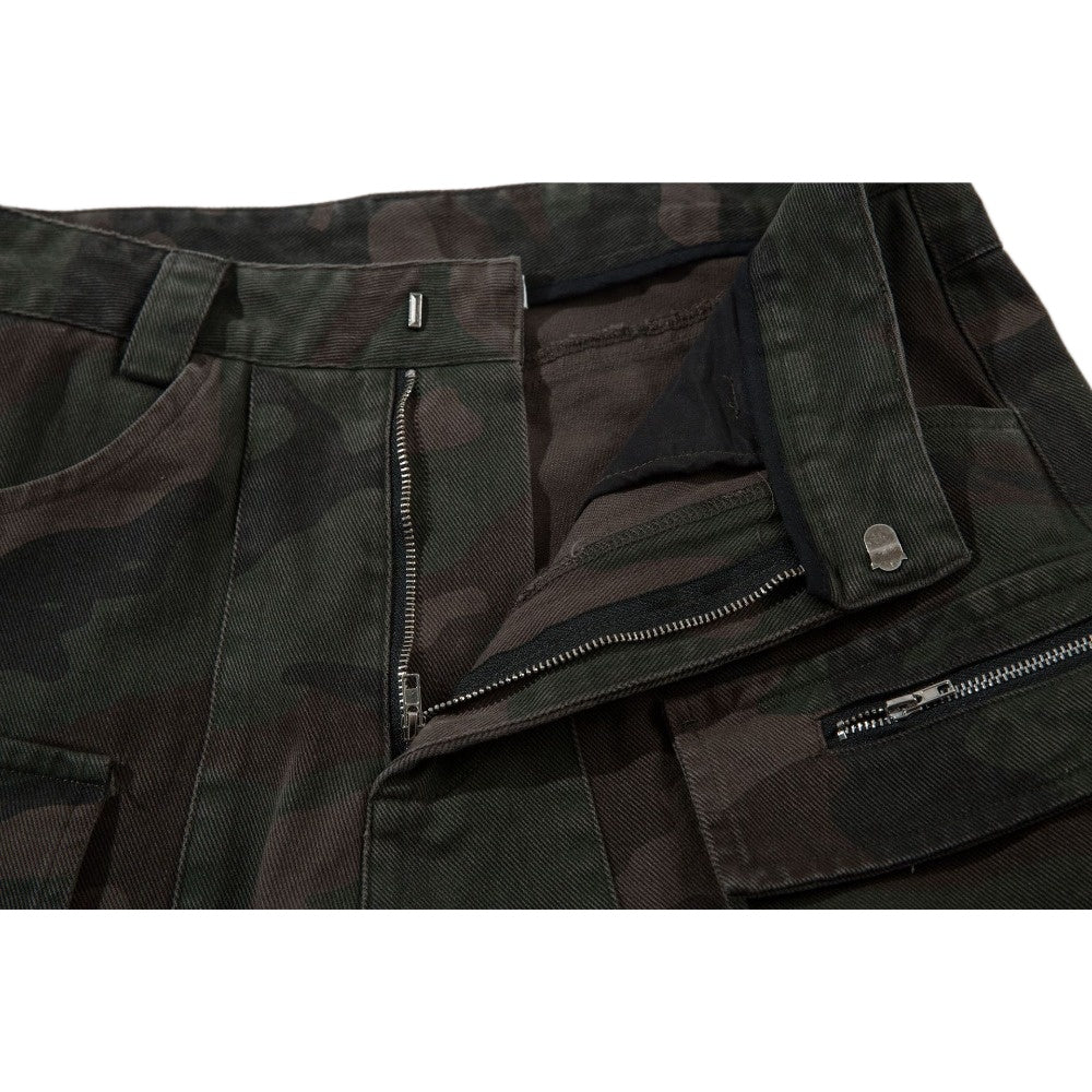 Street Multi - pocket Camouflage Cargo Pants - Thrashink