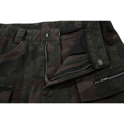 Street Multi - pocket Camouflage Cargo Pants - Thrashink