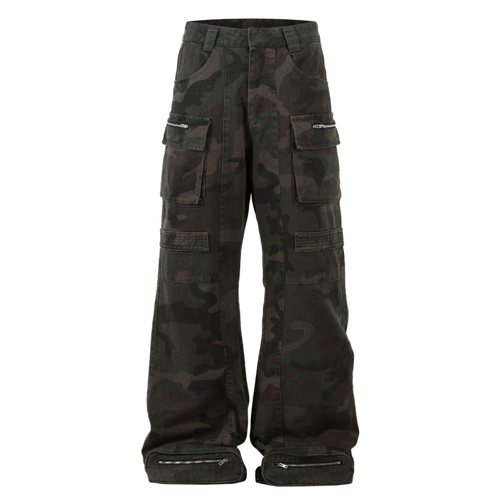 Street Multi - pocket Camouflage Cargo Pants - Thrashink