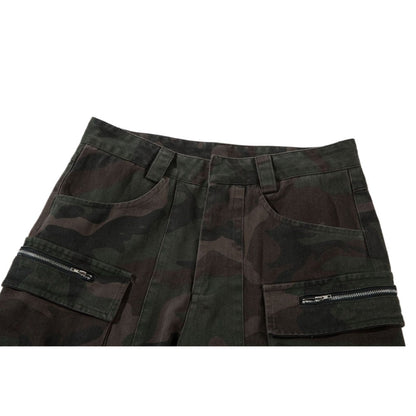 Street Multi - pocket Camouflage Cargo Pants - Thrashink