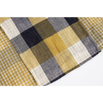 Stripe Paneled Plaid Casual Shirt - Thrashink